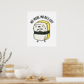 Poster Fini M. Rice Guy Cute Sushi Pun (Cuisine)