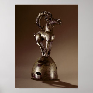 Poster Finial with a mountain goat