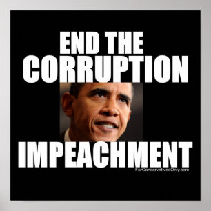 Poster Finissez la corruption - attaquez Obama