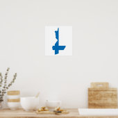 Poster Finland Flag Map full size (Cuisine)