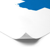 Poster Finland Flag Map full size (Coin)