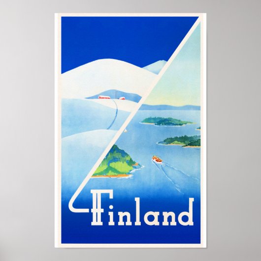 Poster Finland, Summer and Winter, (Devant)