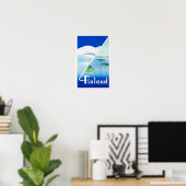 Poster Finlande, Été et Hiver, (Bureau à domicile)