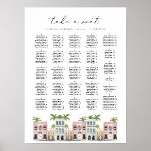 Poster FIONA Charleston SC Rainbow Row Seins Chart