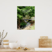 Poster Fir Trees & Pont de ruisseaux Ephésiens 2:8,9 Impr (Cuisine)