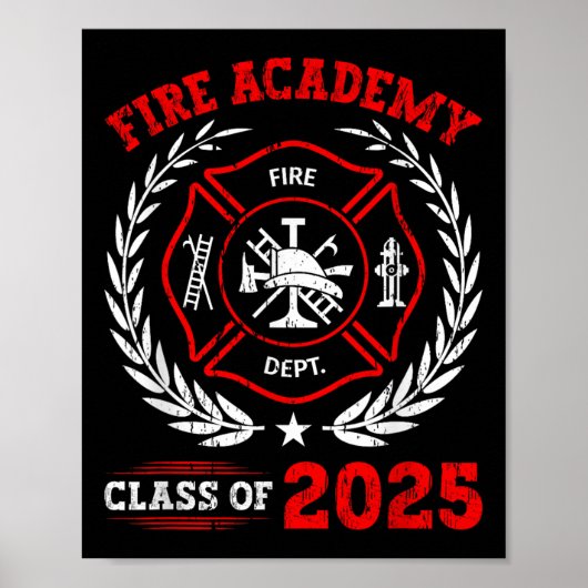 Poster Fire Academy Cl De 2025 Graduation Future Firefigh (Devant)