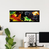 Poster Fire and Bliss - Miami Glass Block (Bureau à domicile)