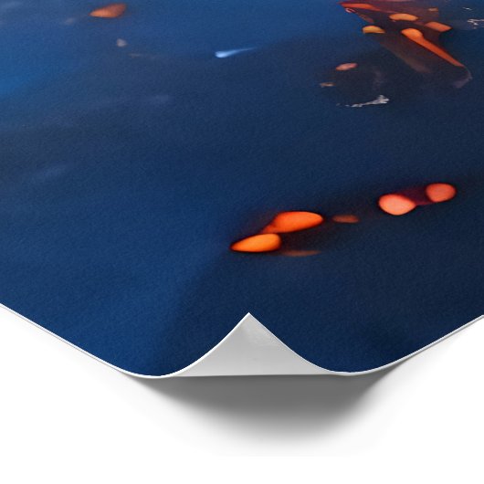 Poster Fire and Blue Abstraction (Coin)