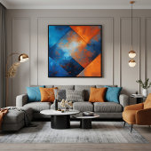 Poster Fire and Blue Abstraction