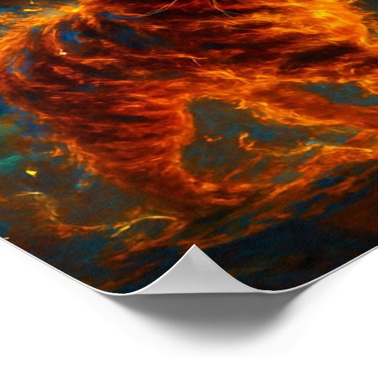 Poster Fire Cat Magic Fantasy Art (Coin)