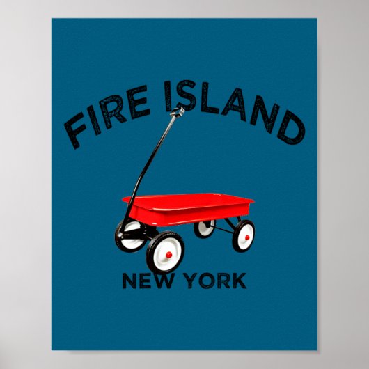 Poster Fire Island Large Version Red Wagon Long Island Ny (Devant)
