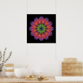 Poster Fire Lotus Mandala (Cuisine)