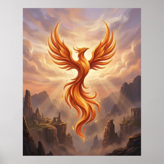 Poster Fire Phoenix Sacred Cliffs (Devant)