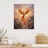 Poster Fire Phoenix Sacred Cliffs (Cuisine)