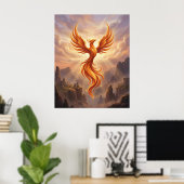 Poster Fire Phoenix Sacred Cliffs (Bureau à domicile)