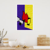 Poster Fire Starter - Matchbox Print - Aesthetic Wall Art (Cuisine)