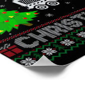 Poster Fire Truck Xmas Tree Lighting Ugly Christmas Sweat (Coin)