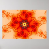 Poster Fire Web - Art fractal (Devant)