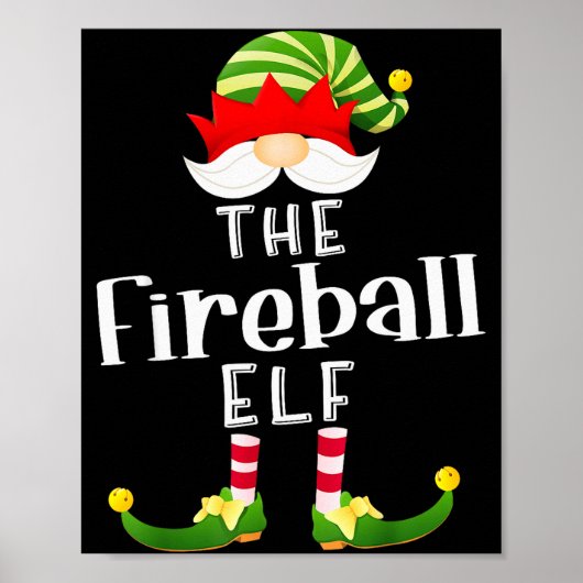 Poster Fireball Elf Group Christmas Funny Pajama Party (Devant)