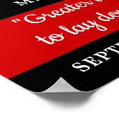 Poster Firefight Memorial Red Line American Flag Funérail (Coin)