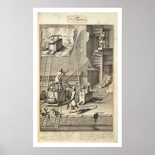 Poster Firefighting Machinery, from a book on Firefightin (Devant)