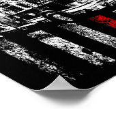 Poster Fireman American Flag Thin Red Line Firefighter (Coin)