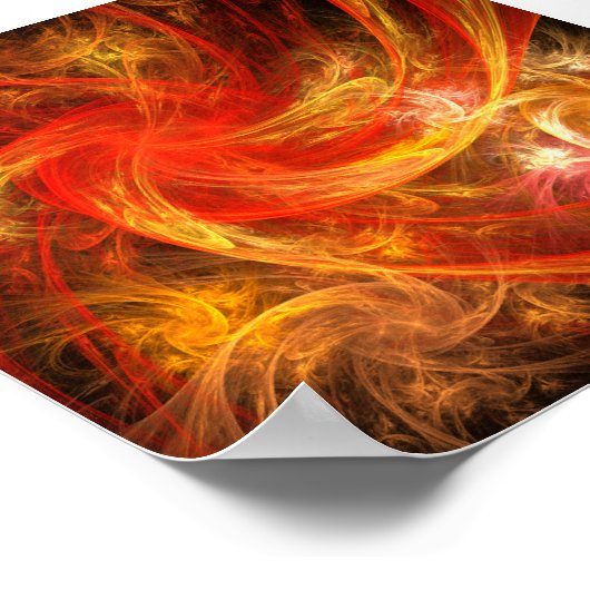 Poster Firestorm Art Abstrait (Coin)