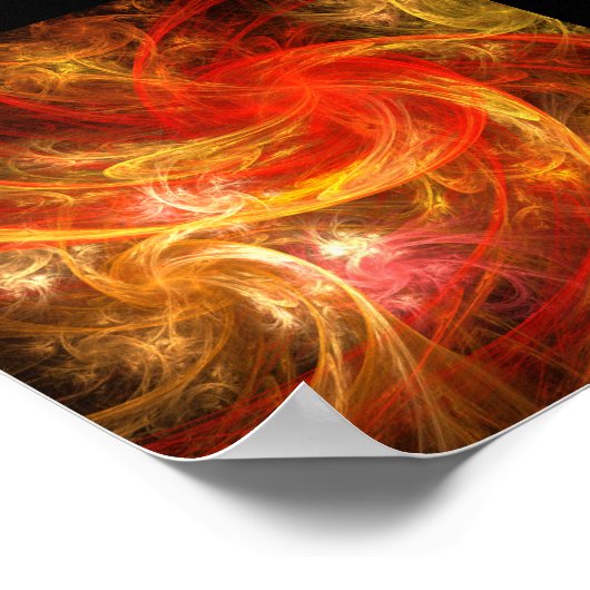 Poster Firestorm Nova Art Abstrait (Coin)
