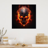 Poster Firestorm Skull (Cuisine)
