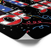Poster Fireworks Happy 4 juillet US Drapeau américain 4th (Coin)