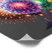 Poster Fireworks New Year's Eve Party Long Sleeve  (Coin)