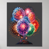 Poster Fireworks New Year's Eve Party Long Sleeve  (Devant)