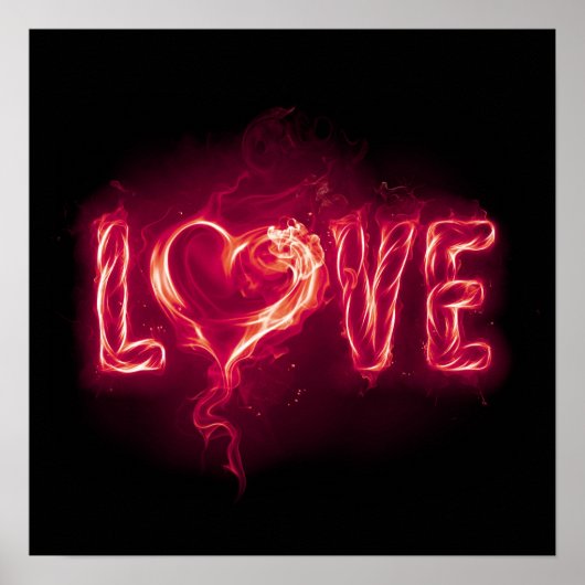 Poster Firey Love - Rouge (Devant)
