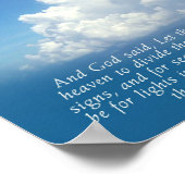 Poster Firmament, Blue Sky Genesis 1:14-15 Imprimer (Coin)