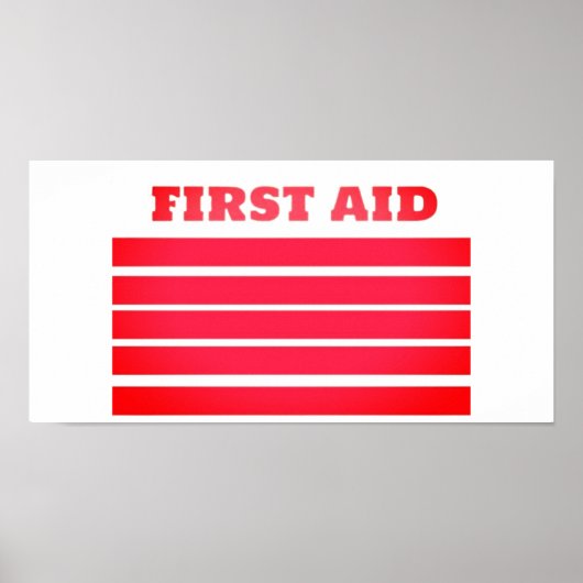 POSTER FIRST AID (Devant)