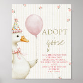 Poster First Birthday Adopt a Goose (Devant)