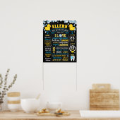Poster First Birthday chalkboard sign Rubber Duck (Cuisine)