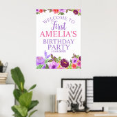 Poster First Birthday Welcome Foam Boards (Bureau à domicile)