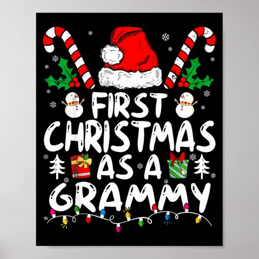 Poster First Christmas As A Grammy New Grammy (Devant)