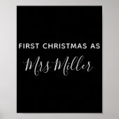 Poster First Christmas As Mrs D Name (Devant)