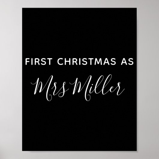Poster First Christmas As Mrs D Name  (Devant)