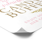 Poster First Communion & Baptism CANDY BUFFET PINK (Coin)