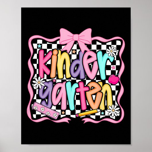 Poster First Day Of Kindergarten Floral Bundle For Teache (Devant)