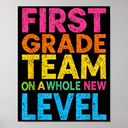 Poster First Grade Team On A Whole New Level Teacher Back (Devant)