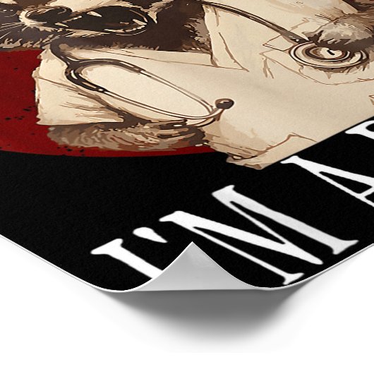 Poster First Of All I'm A Delight Raccoon Nurse Funny Rac (Coin)