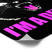 Poster First Of All I'm A Delight Roaring Black Cat Quote (Coin)