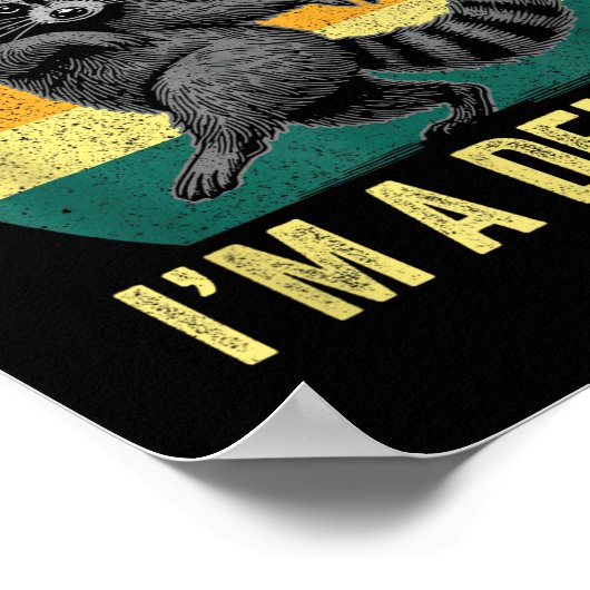 Poster First Of All, I'm A Delight Sarcastic Raccoon Tras (Coin)