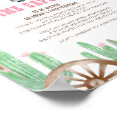 Poster First Rodeo Wild West Baby Cow Time Capsule Sign (Coin)