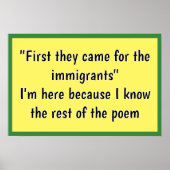 Poster First they came for (Devant)