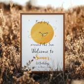 Poster First Trip Around The Sun Paper Airplane Birthday